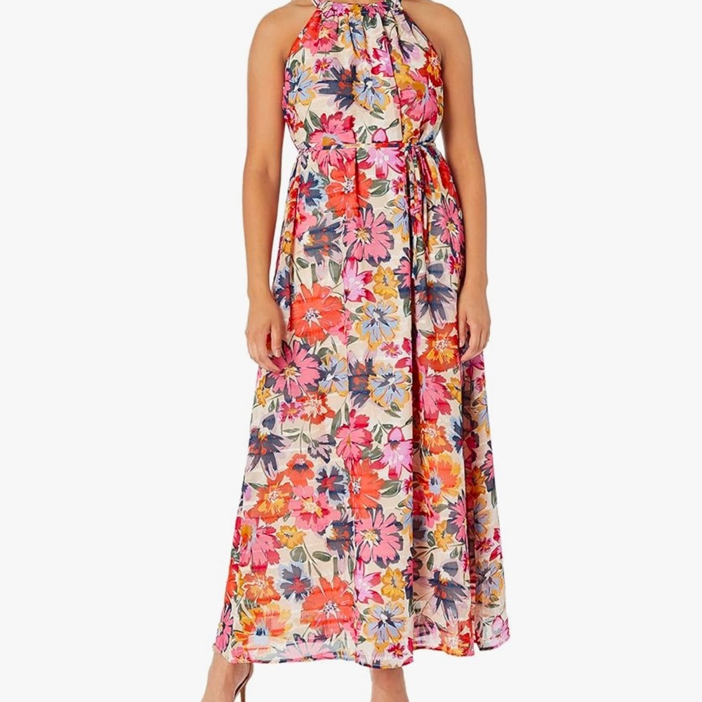 Maggie London Floral Halter Dress